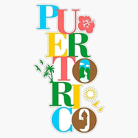 EB Store Puerto Rico Tropical Paradise Vinyl Waterproof Sticker Decal Car Laptop Wall Window Bumper 5'' Cover