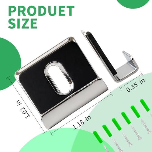 Image of Metal Mirror Holder Clips-8Pack Mirror Hanging Kit,Steel Heavy Duty Frameless Picture Mounting Hardware and Screw,Frameless Glass Anchors Hardware for Wall Hanging Photo Frames Tiles and Billboard