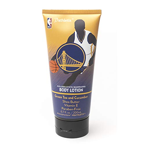Bathletix NBA Golden State Warriors Body Lotion 6.7 oz -Perfect For The Baller In All Of Us -Made With Shea Butter and Vitamin E - Finish Your Game In Style