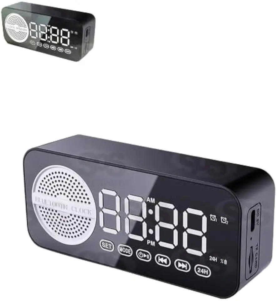 Mini Caixa de Som Bluetooth Com Relógio Despertador, AD-520