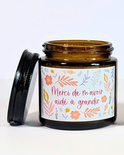 Grandes bougies parfumées ambiance détente pour remercier maîtresse d'école et nounou