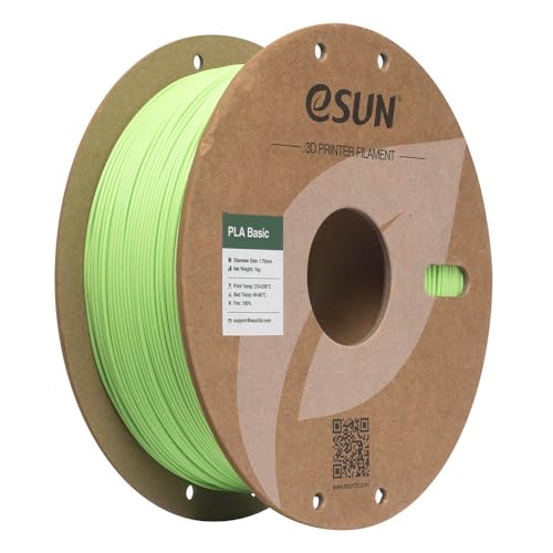 Image of eSUN PLA Basic Filament 1.75mm, 1KG Spool (2.2 LBS) High Speed 3D Printer PLA Filament, Designed for Fast Printing, Peak Green