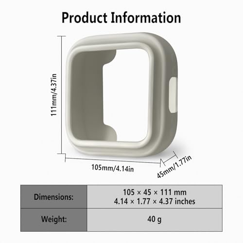 Image of Geiomoo Silicone Cover for Anker Soundcore Boom Go 3i Case, Soft Flexible Scratch Resistant Protective with Carabiner (Gray)