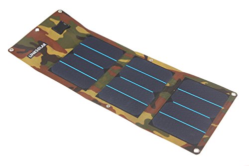 13W Solar Charger - USB Port Waterproof Portable Camping Charger with High-Efficiency Solar