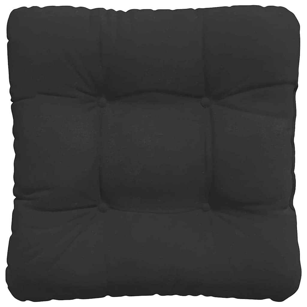 Sitzkissen 4er Set Schwarz 45 x 45 cm, Bequeme Stuhlkissen aus Mikrofaser für Esszimmer und Wohnzimmer, formstabile Dekokissen mit abnehmbarem Bezug und weicher Füllung