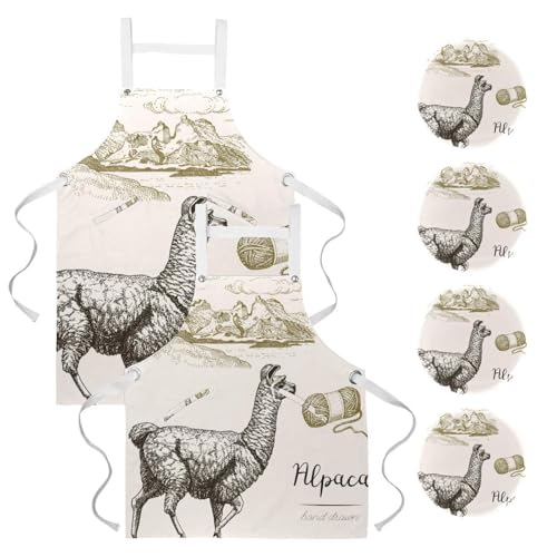 Tablier de cuisine pour pâtisserie lot de 2 tabliers protecteurs avec broches