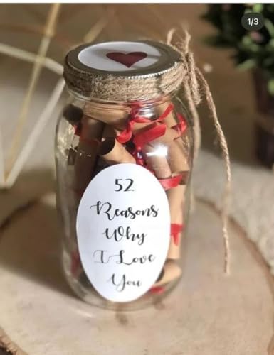 ANISHOP 52 Reasons Why I Love You Message Bottle With light Handm...
