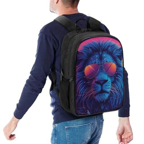 Mochila niño impermeable con relieve de león 3D y correa anticaídas 5