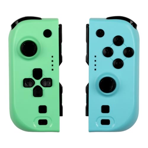 Konix Joypads Controller-Paar für Nintendo Switch und Switch OLED - 8 Stunden Batterielaufzeit - Vibrationsfunktion - Grün und Blau