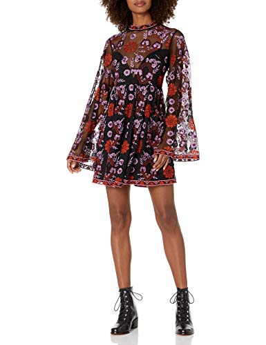 House of Harlow 1960 Women's LOLA Mini Dress, Noir Multi, Small House of Harlow 1960 Women's LOLA Mini Dress, Noir Multi, Small