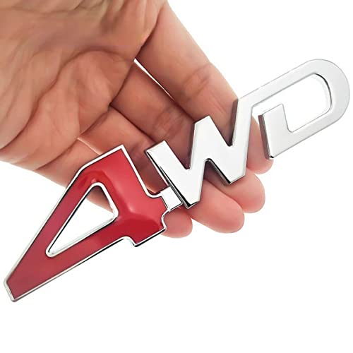 Image of 1x Metal 4WD Emblem Letter Fender Trunk Badge Sticker 3D Decal Nameplate for AWD Off Road SUV Auto Cars Trucks (Chrome)