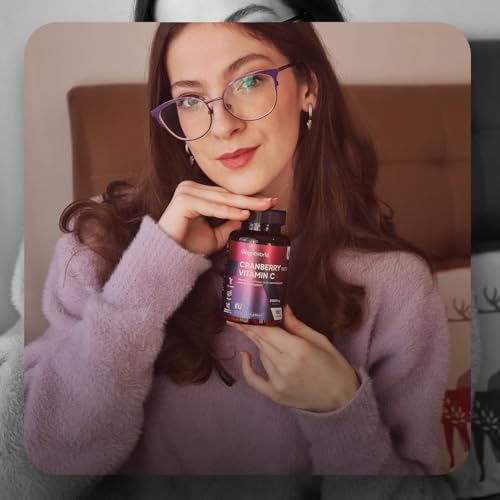 Cranberry Kapseln mit Vitamin C - entspricht ca. 25.000mg Cranberry Pulver (50:1) - 6 Monate Vorrat - 180 Stück & Vegan - 100mg Vit C - 1-2 Kapseln Täglich - Preiselbeeren - WeightWorld