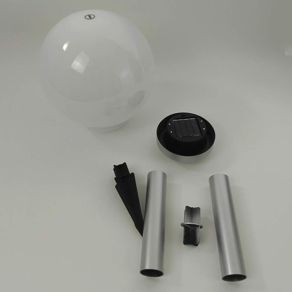 Dapo 3x Solar-Kugel-Dekoleuchte OLA, D: 20cm, mit Erdspieß | Garten Dekokugel, Solar-Erdspießleuchte, Boden-Wege-Deko-Lampe