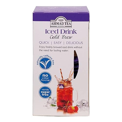 Image of Ahmad Tea Herbal Tea, Cold Brew Summer Fruits Teabags, Iced Tea, 20 ct (Pack of 1) - Decaffeinated