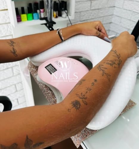 Apoio de Mão Para Manicure Modelo Delta (Prateado Bling)