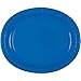 Unique Party 31739 - Piatti per Feste Ovali Blu Reale, Confezione di 8