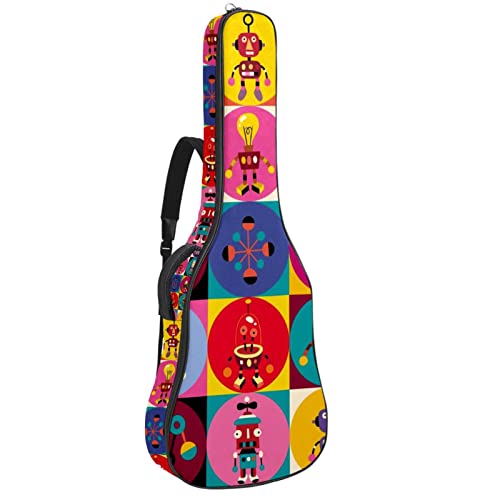 Sac à dos guitare acoustique imperméable 42.9 pouces avec organiseur de sac couleur 6