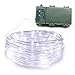 Lalapao Christmas Rope Lights 120 LED Battery Operated Fairy String Lights Waterproof Outdoor lights decorations Timer Decor for Xmas Tree Indoor Garden Patio Lawn Path Holiday Wedding Party (White)