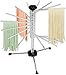 IIKIKU Pasta Evangelists Pasta Asciugatura Rack, Pieghevole con Raschietto, 16 Canne Anti Slittamento Pasta Secco Rack-Tenere Fino a 4,5 libbre per tagliatelle e Pasta (Trasparente)