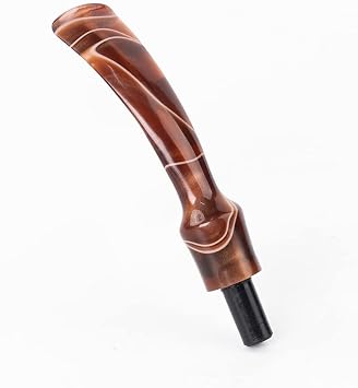 OLDFOX Bent Color Cobblestone Pipe Stem Replacement Mouthpiece Fit 3mm Filters for Pipes Style BE0212