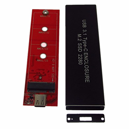 Carcasa externa USB 3.1 Type C para SSD M.2 SATA miniatura 3