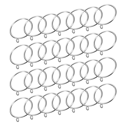 uxcell 28 anéis de varão de cortina com ilhós, anéis de cortina de metal para pendurar para varão de