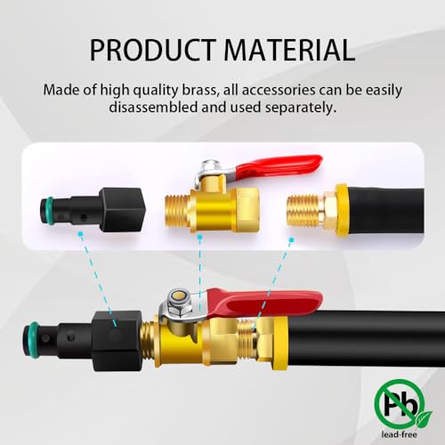 IKENIUP Jet Ski Flush Hose Adpter Kit, Essential Boat Accessories, Suitable for Garden Hose Connection Valve Included, Ideal for Yamaha Waverunner, PWC, Jet Ski Maintenance