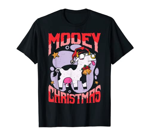 Cow Mooey Christmas Farmer Cow Lover For Men Women Kids Camiseta