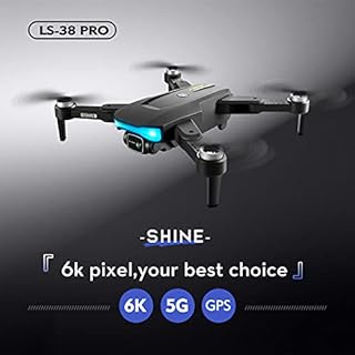 Goolsky Drohne mit Kamera 6K LS-38 GPS 5G Wifi EIS Bürstenloser Motor Anti-Shake Gimbal Video Antenne FPV Quadcopter Smart Follow Mode Geschenke für Kinder Erwachsene Rucksack Paket 2 Batterie