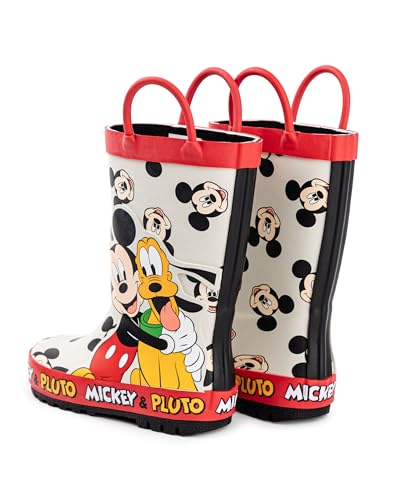 Disney Mickey & Pluto Boys Multicoloured Rain Boots | Outdoor Play Footwear with Handles for Easy Carrying Merch2