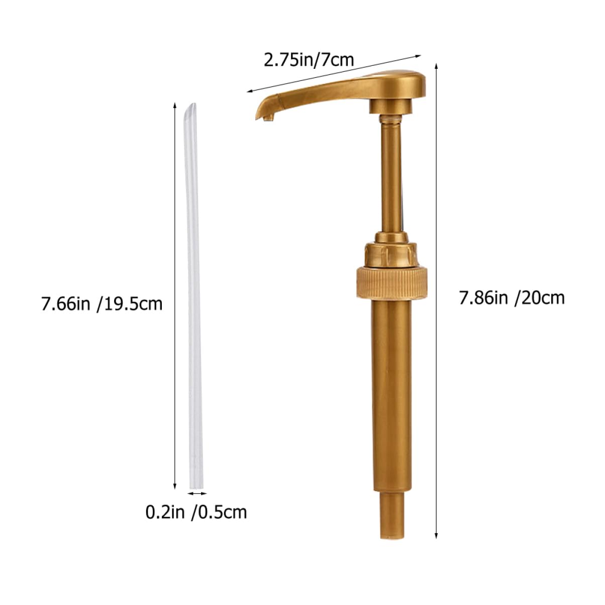 HOLIDYOYO Gold Syrup Bottle Pumps 8pcs Replacement Dispenser Pumps Suitable for Coffee Drink Flavoring