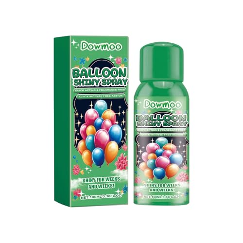 Hochglanzspray für Latexballons, Ballonspray Glanz, Ballonspray Glanz für edlen Glanz, Schnell trocknender Aufheller, 100 ml, eleganter Glanz-Finish-Sprühballon-Aufheller für Halloween, Geburtstage
