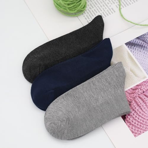 SERISIMPLE Women Thin Viscose Bamboo Above Ankle Sock Breathable Lightweight Classic Crew Casual Mesh Socks 5 Pairs4