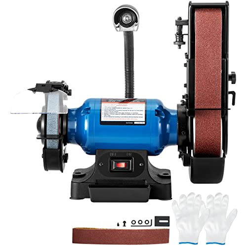 Happybuy 2 In 1 2Inch Belt Grinder For Knife Making 6Inch 3450Rpm Per Min Belt And Disc Bench Sander 90 Degree Belt Holder With Sturdy Base And Led Working Lamp #TOP7