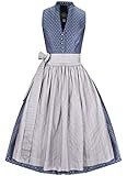 Das Midi Dirndl besteht aus einem Mischgewebe und ist dadurch sehr angenehm zu tragen.