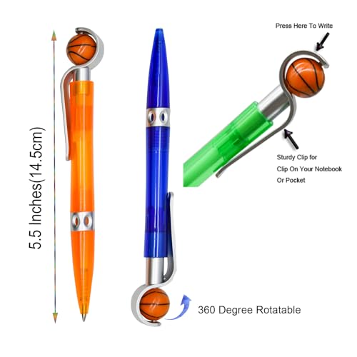 Lopenle 12PCS Basketball Pens Novelty Sports Ballpoint Pens Cool Sports Writing Pen For School Team Office Desk Decor Accessories - Image 3
