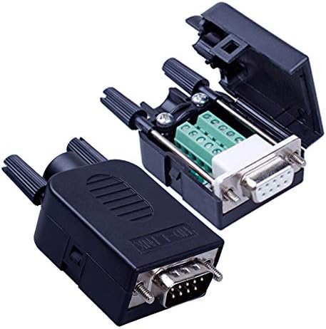 Bornes à souder sans transfert COM série DB9 connecteur femelle RS232 avec vis a