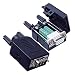 Anmbest 2PCS DB9 Solderless RS232 D-SUB Serial to 9-pin Port Terminal Male Adapter Connector Breakout Board with Case Long Bolts Tail Pipe (Male+Female)