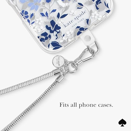 kate spade new york Phone Charm Wrist Strap - Detachable Anchor Card Cell Phone Lanyard - Heart of Silver by kate spade new york - Used condition - Image 3
