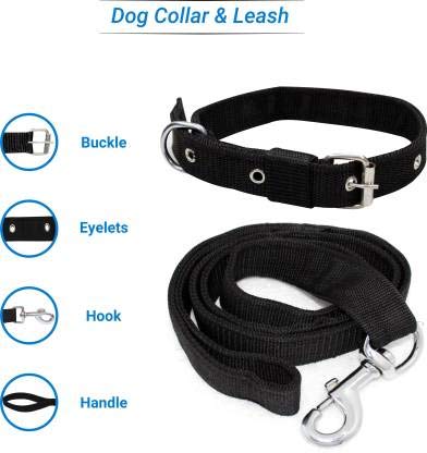 SENAPATI PET-LOVE Neck Collar Belt and Leash Set Black – Medium