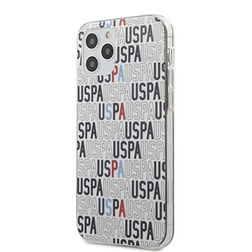 US Polo USHCP12MPCUSPA6 Logo Mania Collection Coque pour iPhone 12/12 Pro 6,1" Blanc