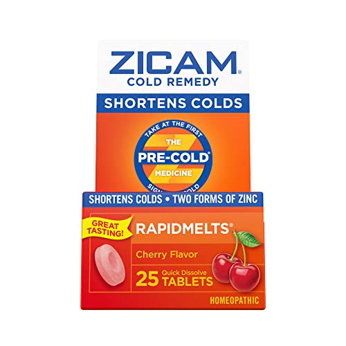 Zicam Cold Remedy Zinc RapidMelts, Cherry Flavor, 25 Count (Pack of 2) Zicam Cold Remedy Zinc RapidMelts, Cherry Flavor, 25 Count (Pack of 2)