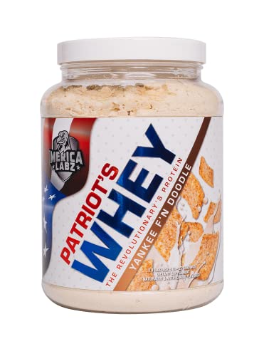 'Merica Labz Patriot's Whey, The Revolutionary's Protein, 25G Protein, 25 Servings (Yankee F'N Doodle)