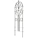 H Potter Italian Iron Garden Trellis - Durable, Elegant Metal Trellis Lawn Decor with Powder Coat Finish - Hand Cut, Heavy Scroll Iron, Easy to Stake, Some Assembly, All Weather Yard Art (Extra Large)