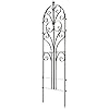 H Potter Garden Trellis for Climbing Plants Iron Metal Outdoor Scroll Wall Decor or Flowers Roses Vine Ivy Clematis GAR214 Large