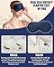 lulir 2 Pack 100% Mulberry Silk Sleep Mask with Adjustable Strap, 16-Momme Light-Blocking Hypoallergenic Eye Mask for Sleeping, Pure Silk Eye Masks for Women Men Travel Gifts（Black + Navy Blue）