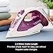 Morphy Richards Steamflow Turbo Steam Iron, Non Stick Ceramic Soleplate, 35g Output, Temperature Controls, Anti-Scale and Drip, 320ml Water Tank, 2400W, Pink, White and Amethyst, 302011