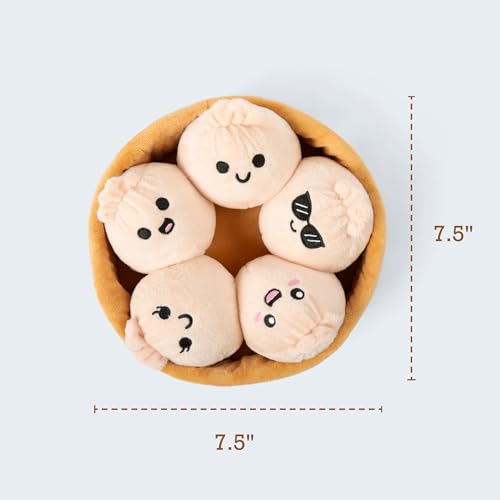 Emotional Support Dumplings by Relatable, Cuddly Stuffed Animals and Toys, Squishy Toys and Plushies, Great Gift Ideas for Loved Ones of All Ages, Includes 5 Plushies with Carrying Basket - Image 6