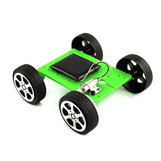 DIY Montar Juguete Set Coche de energía Solar como Kit Educativo de Ciencia para Niños Estudiantes (Verde) 1 UNID