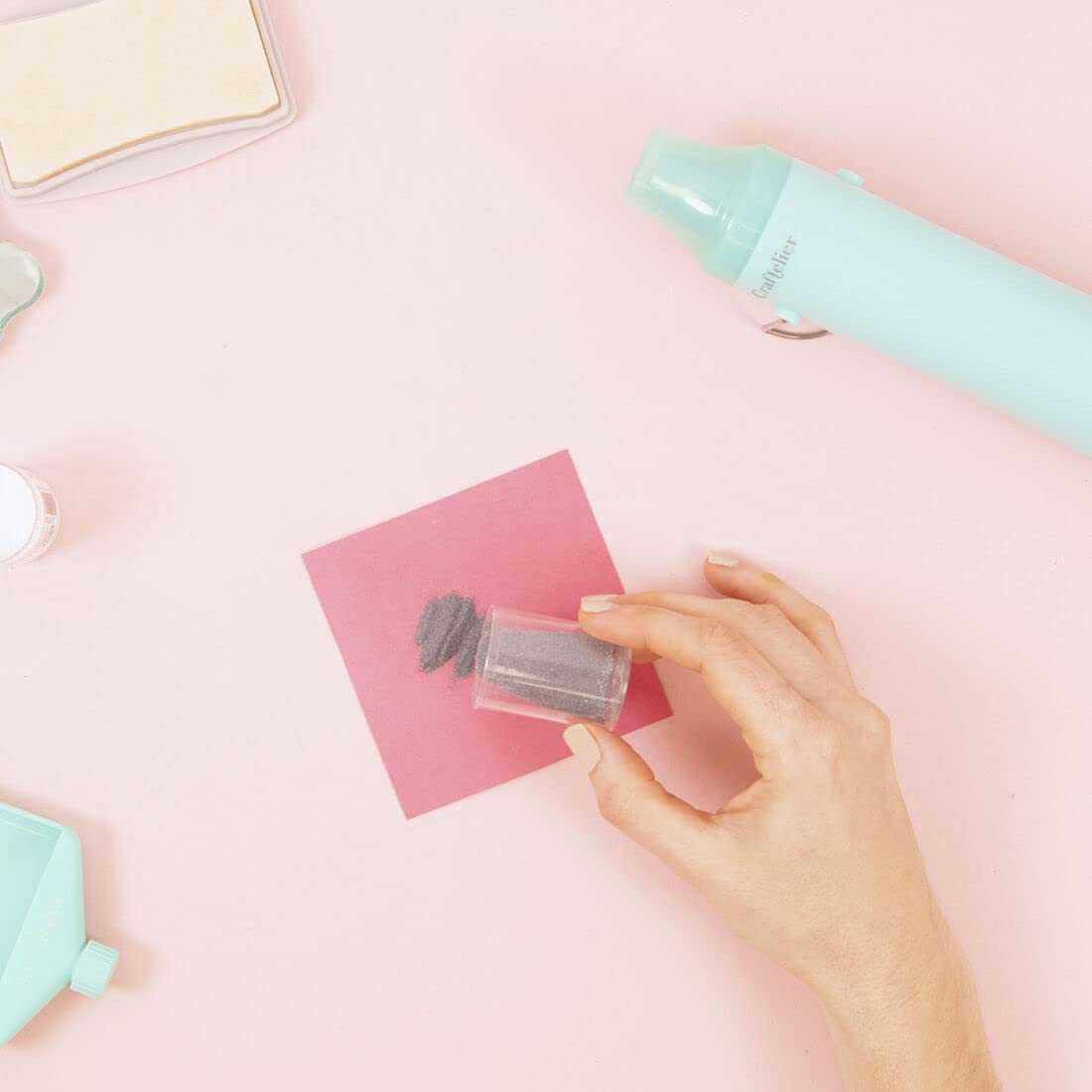 Craftelier - Pistola ad Aria Calda con Due Regolazioni di Intensità Per Scrapbooking, Embossing e Crafting | Spina Europea - Tensione: 220V - Potenza: 300W